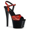 Černé sexy boty s červenými holografickými pásky SKY309HG/RHG/B