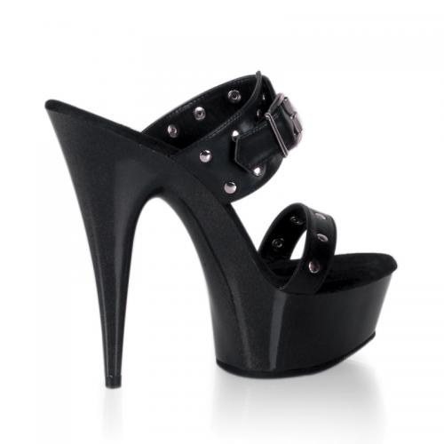 sexy boty černá kůže DELIGHT-602-9