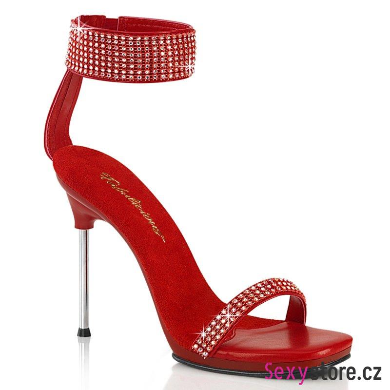CHIC-40 červené luxusní sandály