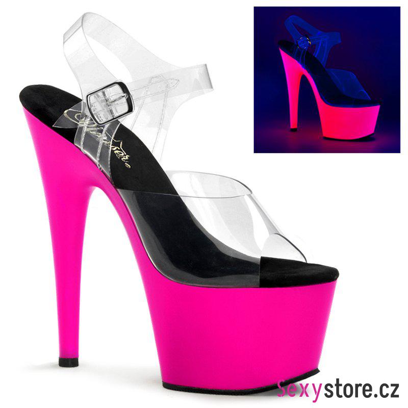 ADORE-708UV sexy obuv svítí růžově