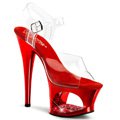 MOON-708DMCH/C/R červená sexy obuv na podpatku a platformě