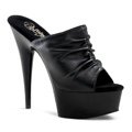 Černé matné sexy pantofle DELIGHT-601-9/BPU/M na vysokém podpatku