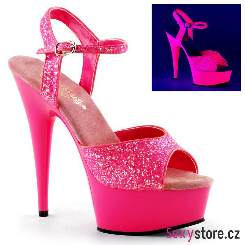 Luxusní sexy obuv DELIGHT-609UVG/NHPNK/M růžové barvy