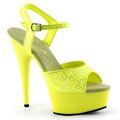 Svítivé žluté sexy boty DELIGHT-609UVG/NYL/M