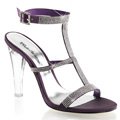 Luxusní sandály CLEARLY-418/EPSA průhledné/fialové