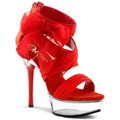Sexy červené páskové boty ALLURE-664/RCF/C
