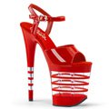 Červené sexy sandály s průhlednými pruhy FLAMINGO-809LN/R/M