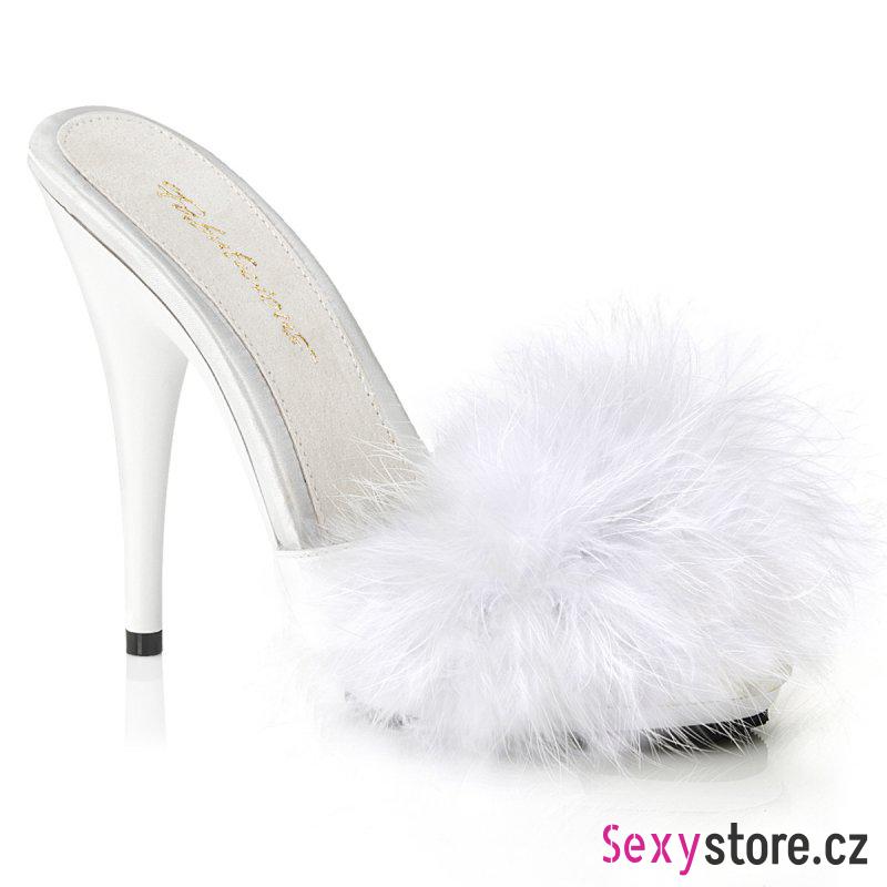Sexy bílé pantoflíčky POISE501F/WSA/M