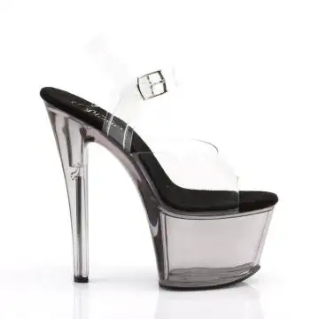 SKY308T/C/SMK šedivé sexy sandály | SKY-308T Pleaser - z vnějšku