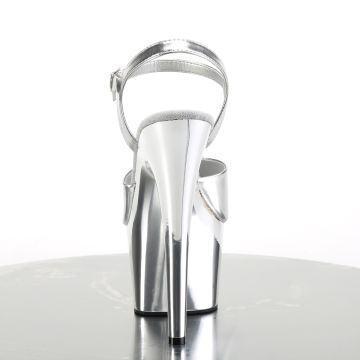ADO709/SPU/SCH stříbrné sexy boty | ADORE-709 Pleaser - zezadu
