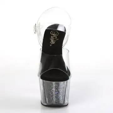Černé taneční sexy boty na vysokém podpatku ADO708CG/C/BG | ADORE-708CG Pleaser - zepředu