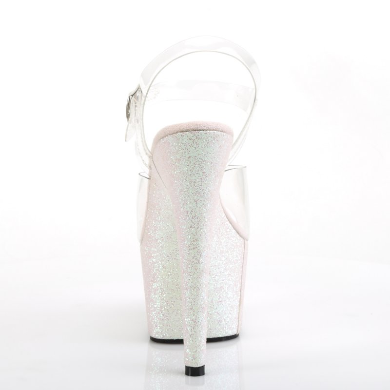 Růžové sexy sandály pro go-go tanečnice ADO708HMG/C/OPG | ADORE-708HMG Pleaser - zezadu