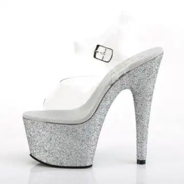 Stříbrné sexy sandály pro go-go tanečnice ADO708HMG/C/SG | ADORE-708HMG Pleaser - z vnitřku
