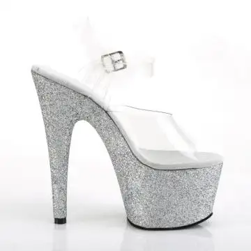 Stříbrné sexy sandály pro go-go tanečnice ADO708HMG/C/SG | ADORE-708HMG Pleaser - z vnějšku