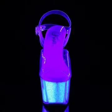 Růžové svítící boty Pleaser ADO708UVG/C/NOPG | ADORE-708UVG Pleaser - zepředu
