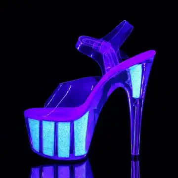Růžové svítící boty Pleaser ADO708UVG/C/NOPG | ADORE-708UVG Pleaser - z vnitřku