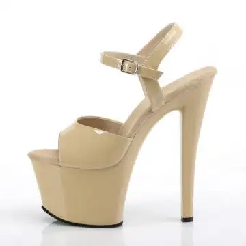 Krémové sexy boty SKY309/CR/M | SKY-309 Pleaser - z vnitřku