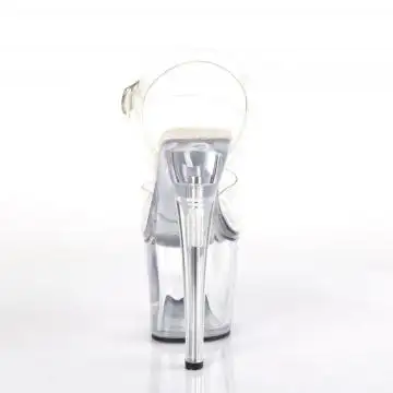Průhledné sexy sandály na vysokém podpatku RAD708/C/M | RADIANT-708 Pleaser - zezadu