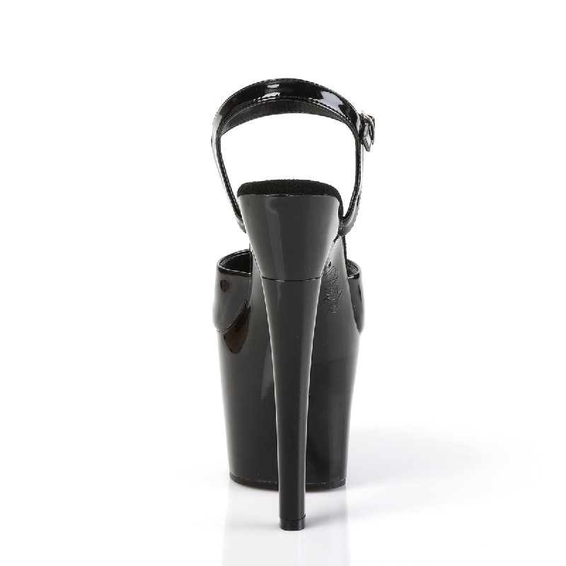 RADIANT-709 černé sexy boty RAD709/B/M | RADIANT-709 Pleaser - zezadu
