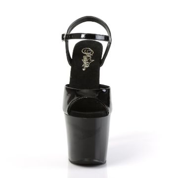 RADIANT-709 černé sexy boty RAD709/B/M Pleaser - zepředu