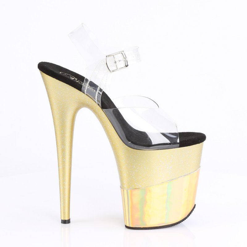 Zlaté sexy boty FLAMINGO-808-2HGM FLAM808-2HGM/C/GGHG | FLAMINGO-808-2HGM Pleaser - z vnějšku