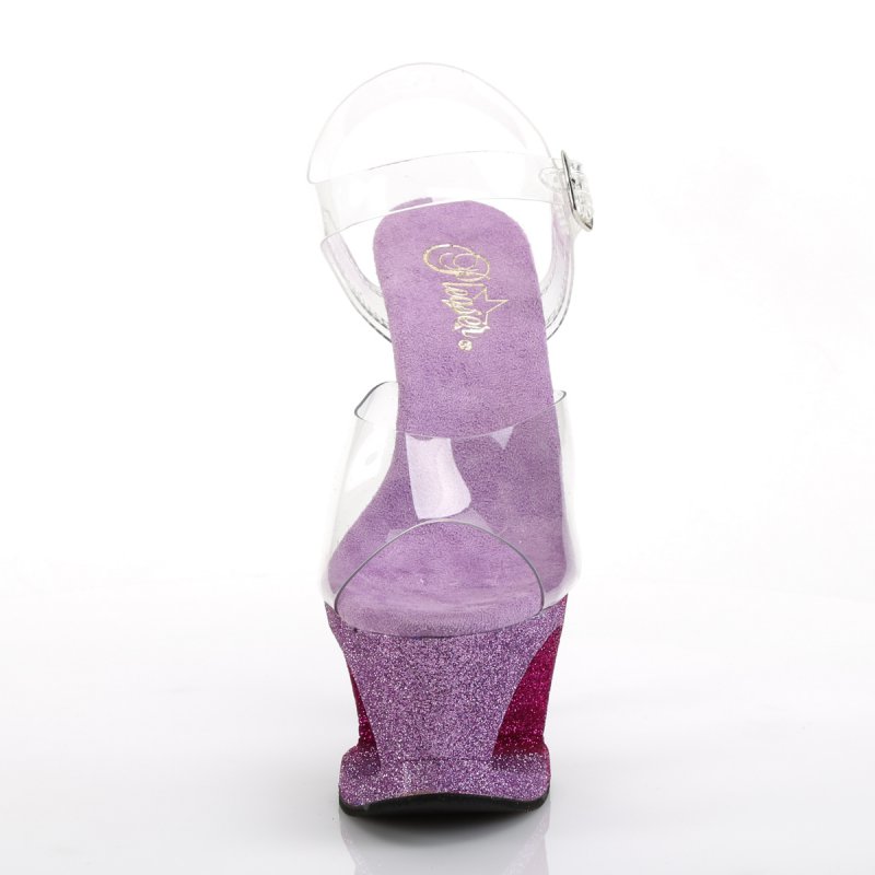 MOON708OMBRE/C/FS-BL Luxusní sexy boty | MOON-708OMBRE Pleaser - zepředu