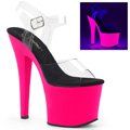 RADIANT-708UV RAD708UV/C/NHP Růžové svítící boty pro tanečnice go-go dance
