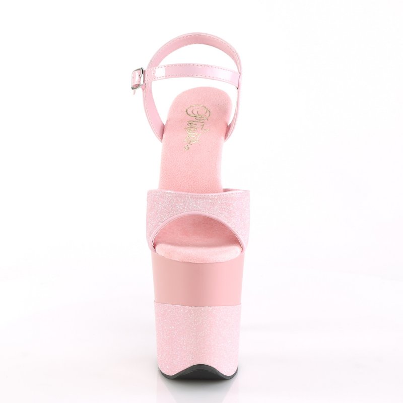 FLAMINGO-809-2G Růžové sexy sandály Pleaser