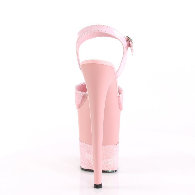 FLAMINGO-809-2G Růžové sexy sandály Pleaser