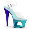 MOON708OMBRE/C/AQ-BL Luxusní sexy boty fialovo modré