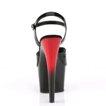 Černočervené sexy sandály ADO709BR/B/R-B Pleaser | ADORE-709BR Pleaser - zezadu
