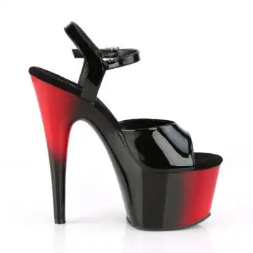 Černočervené sexy sandály ADO709BR/B/R-B Pleaser | ADORE-709BR Pleaser - z vnějšku