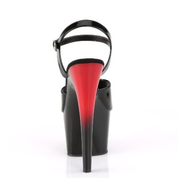 Černočervené sexy sandály ADO709BR/B/R-B Pleaser | ADORE-709BR Pleaser - zezadu