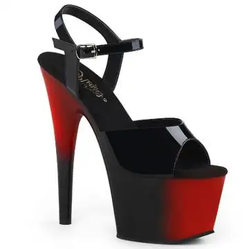 Černočervené sexy sandály ADO709BR/B/R-B Pleaser | ADORE-709BR Pleaser