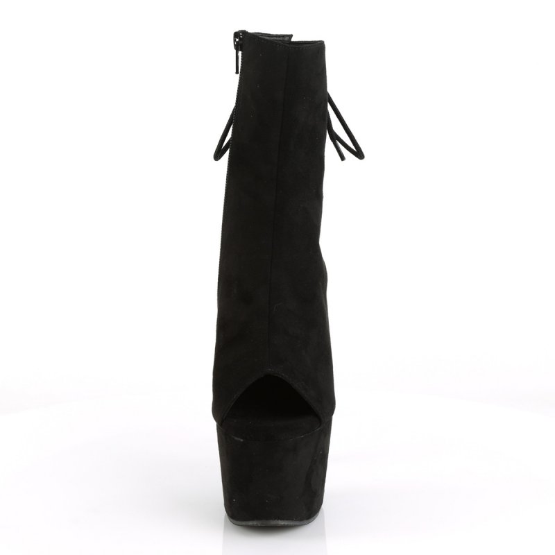 Černé kozačky s otevřenou špičkou a patou ADO1018FS/BFS/M | ADORE-1018FS Pleaser - zepředu