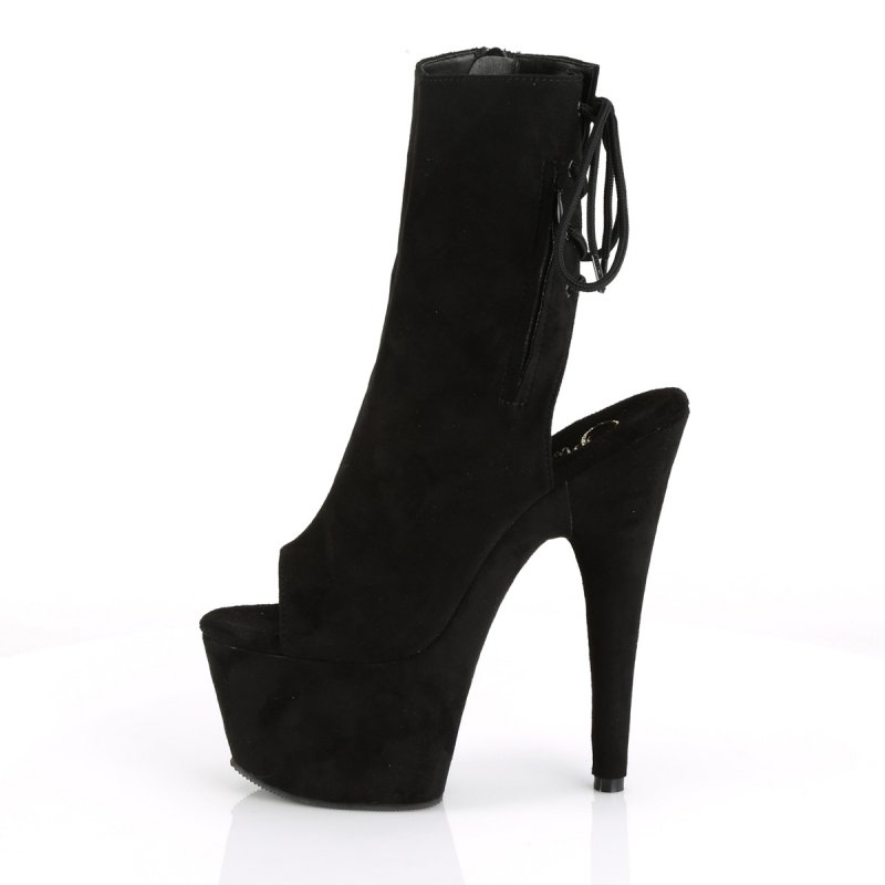 Černé kozačky s otevřenou špičkou a patou ADO1018FS/BFS/M | ADORE-1018FS Pleaser - z vnitřku