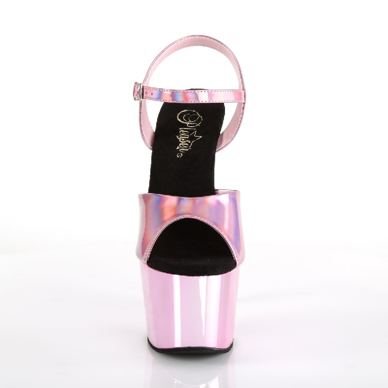 Růžové striptýz boty s hologramem ADO709HGCH/BPHG/BPCH | ADORE-709HGCH Pleaser - zepředu