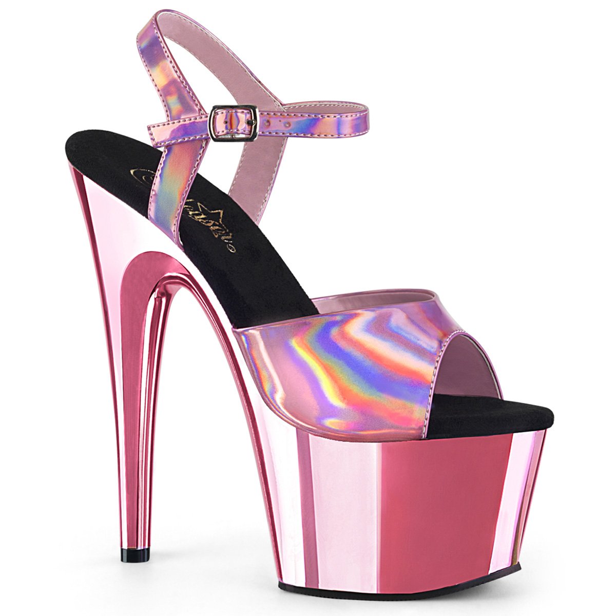 Růžové striptýz boty s hologramem ADO709HGCH/BPHG/BPCH | ADORE-709HGCH Pleaser