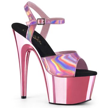 Růžové striptýz boty s hologramem ADO709HGCH/BPHG/BPCH | ADORE-709HGCH Pleaser