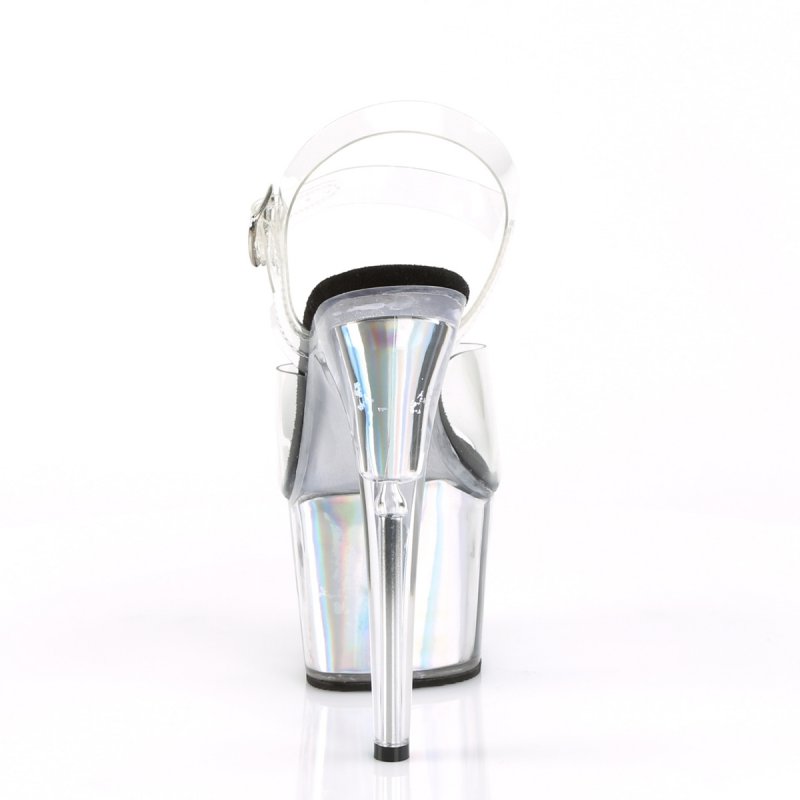 ADORE-708HGI ADO708HGI/C/S Taneční sexy se stříbrným hologramem | ADORE-708HGI Pleaser - zezadu