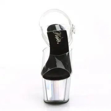 Taneční sandály Pleaser ADO708HGI/C/S s hologramem | ADORE-708HGI Pleaser - zepředu