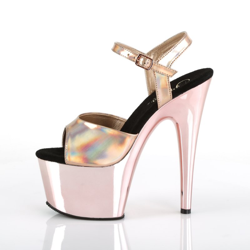 Zlato-růžové striptýz boty s hologramem ADO709HGCH/ROGLDHG/M | ADORE-709HGCH Pleaser - z vnitřku