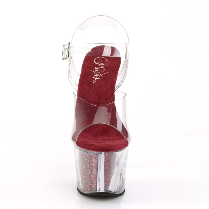 SKY308G-T/C/BRGI rudé taneční boty | SKY-308G-T Pleaser - zepředu