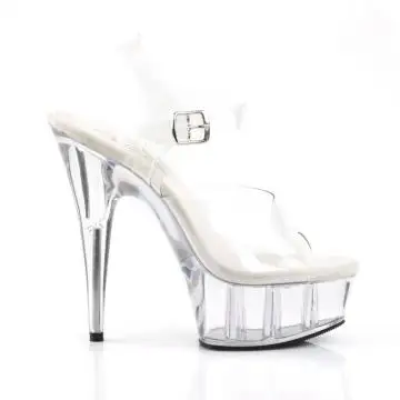 Průhledné sexy boty DEL608/C/M | DELIGHT-608 Pleaser - z vnějšku