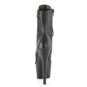 Černé matné taneční kozačky Pleaser ADO1020PK/BPU/M | ADORE-1020PK Pleaser - zezadu