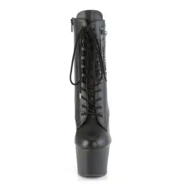Černé matné taneční kozačky Pleaser ADO1020PK/BPU/M | ADORE-1020PK Pleaser - zepředu