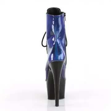 Modro-fialové taneční kozačky ADO1020SHG/BLU-PP/B Pleaser | ADORE-1020SHG Pleaser - zezadu