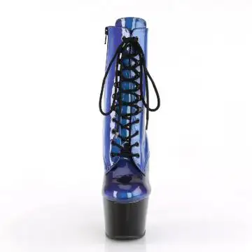 Modro-fialové taneční kozačky ADO1020SHG/BLU-PP/B Pleaser | ADORE-1020SHG Pleaser - zepředu