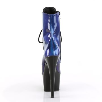 Modro-fialové taneční kozačky ADO1020SHG/BLU-PP/B Pleaser | ADORE-1020SHG - zezadu