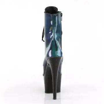 Fialovo-zelené taneční kozačky ADO1020SHG/PP-GRN/B Pleaser | ADORE-1020SHG Pleaser - zezadu